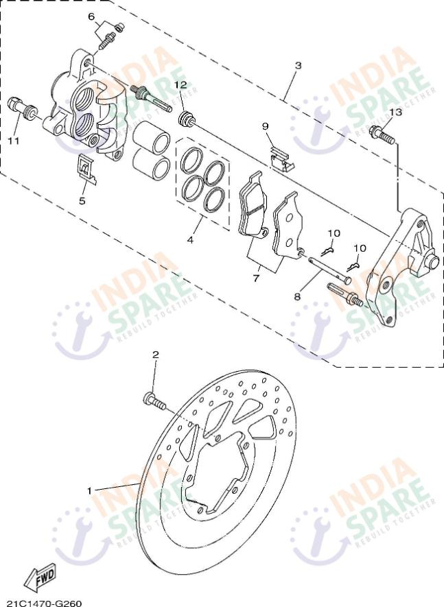 FRONT BRAKE CALIPER